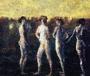 Davies Arthur Bowen Four Figures oil on canvas